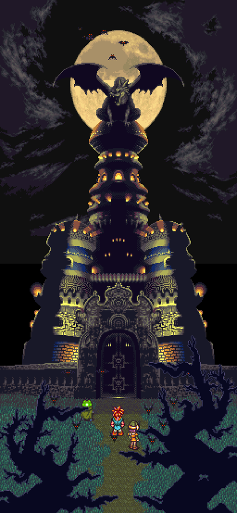 The use of a very large 32-megabit cartridge gave Chrono Trigger’s designers the space to create truly impressive scenes.